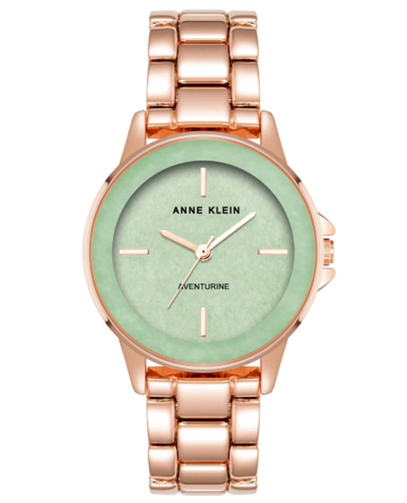 Anne Klein Anne Klein Gemstones 4132AVRG  4132AVRG кварцевые женские часы зеленый циферблат, браслет сталь с ip покрытием — вид спереди